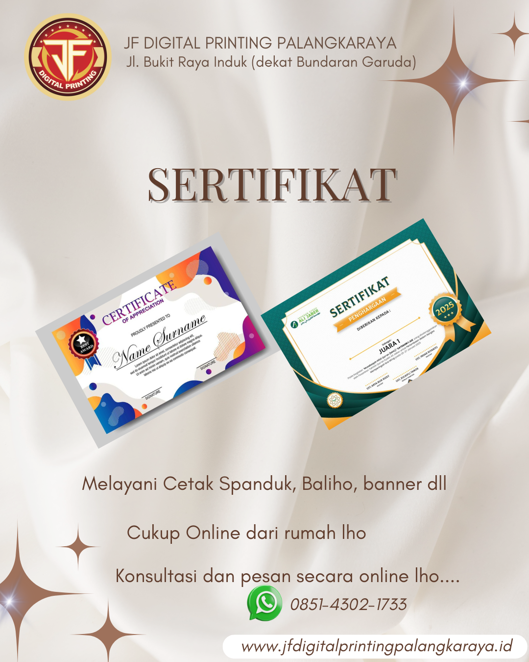 Percetakan Tempat Jasa Cetak Umbul-Umbul & Spanduk Kain Murah di Palangka Raya