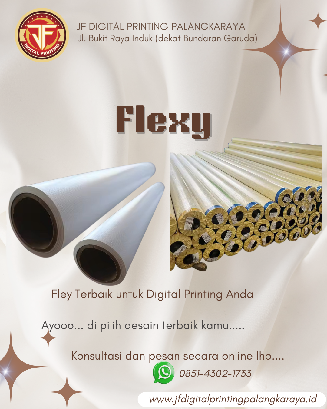 0851-4302-1733 (Call/WA) | Jasa Percetakan Terdekat Box, Brosur, Kalender, Katalog, Packaging, Poster, Spanduk, Sticker, Undangan, X-Banner, Buku, dan Majalah