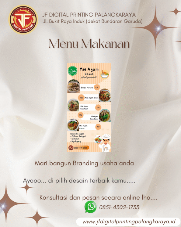 Cetak Spanduk dan Baliho Natal Palangkaraya Bersama JF Printing