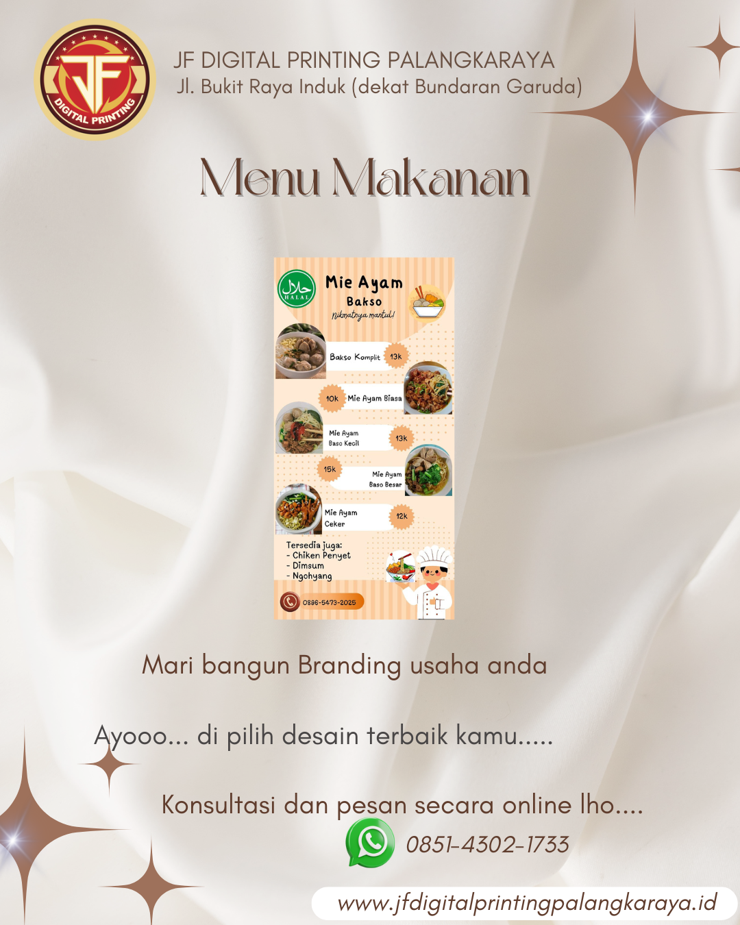 Cetak Spanduk dan Baliho Natal Palangkaraya Bersama JF Printing