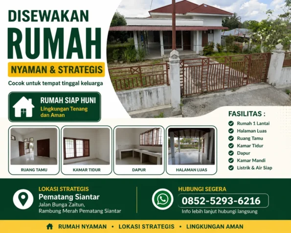 Mencari Rumah Kontrakan di Rambung Merah Pematang Siantar Paling Tepat