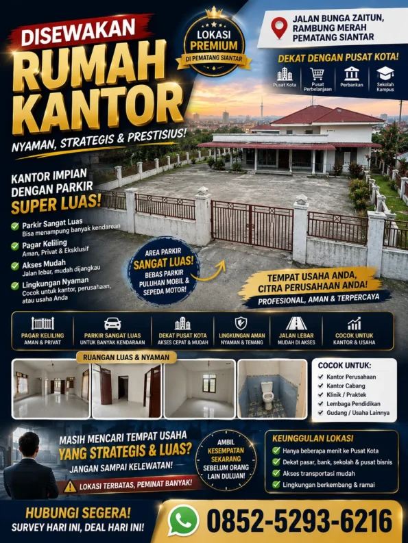 Sewa Hunian Hemat: Kami menyediakan Rumah Kontrakan pertahun di Siantar, murah dan nyaman
